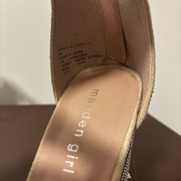 Madden Girl “Siren” Silver Rhinestone Block Heel Sandals - Picture 4 of 6